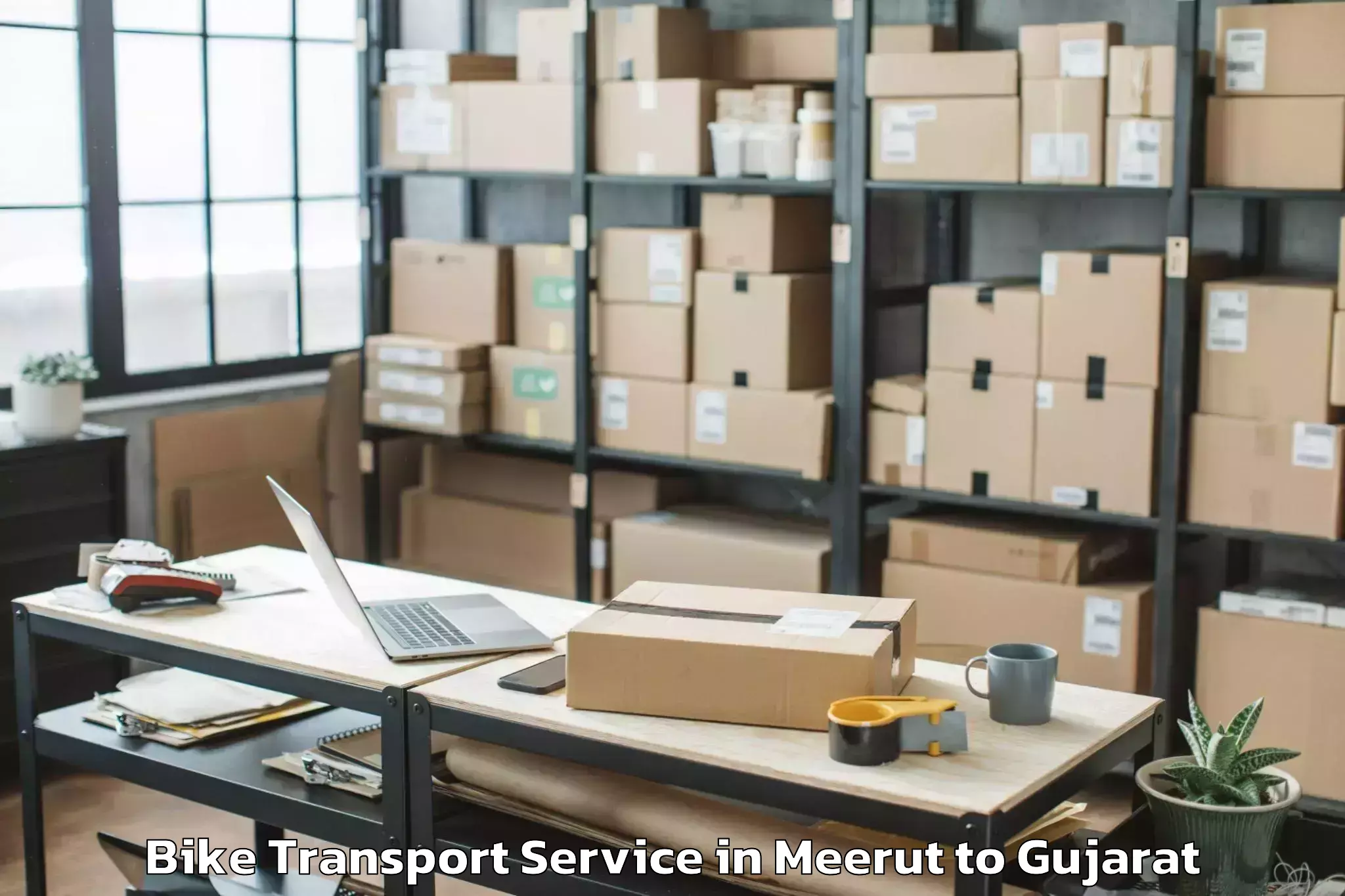 Easy Meerut to Sidhpur Bike Transport Booking